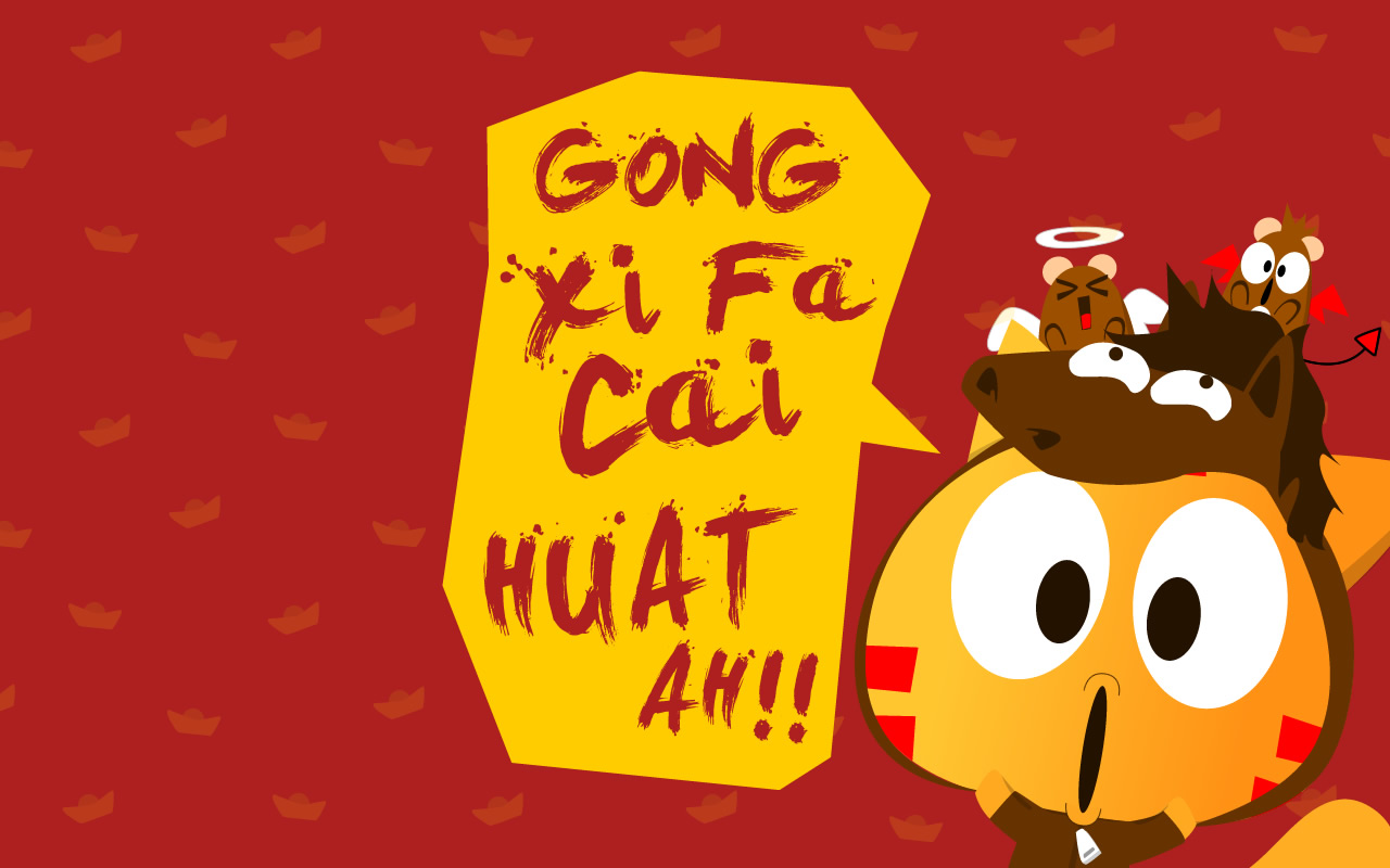 Chinese New Year Wallpaper Cute - HD Wallpaper 