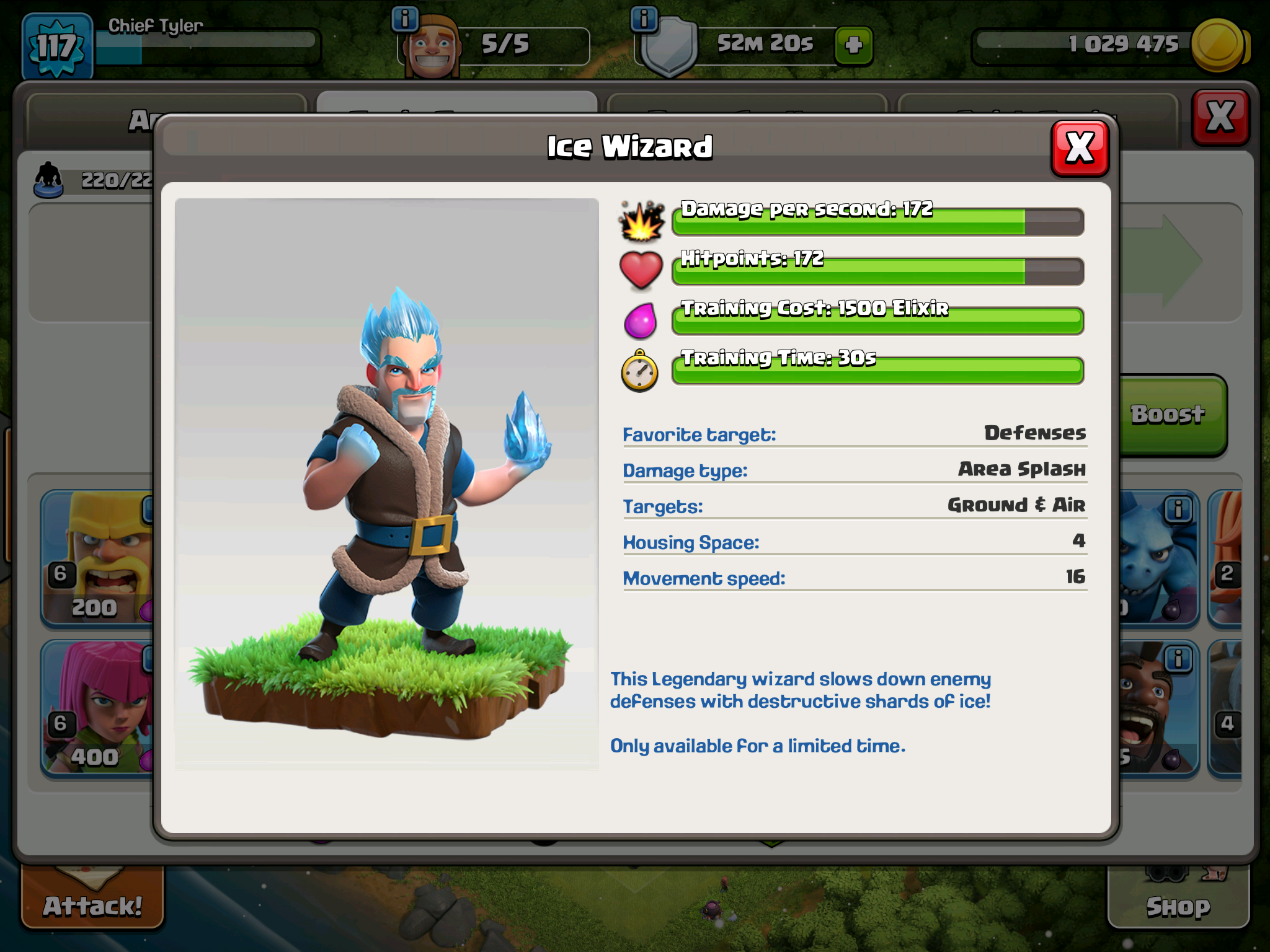 Clash Of Clans Ice Wizard Permanent Troop - Party Wizard Clash Of Clans - HD Wallpaper 
