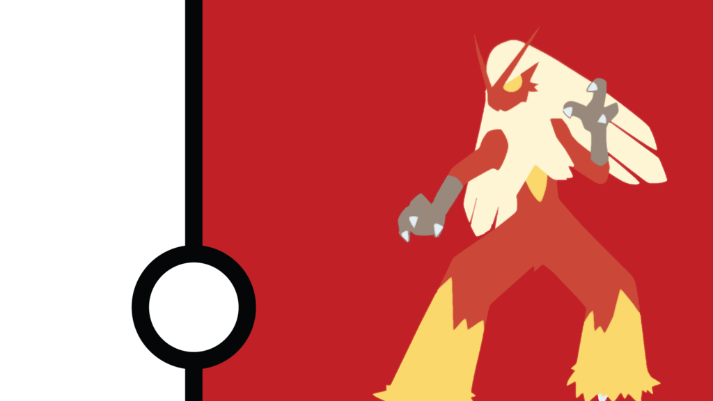 Blaziken Minimalist - HD Wallpaper 