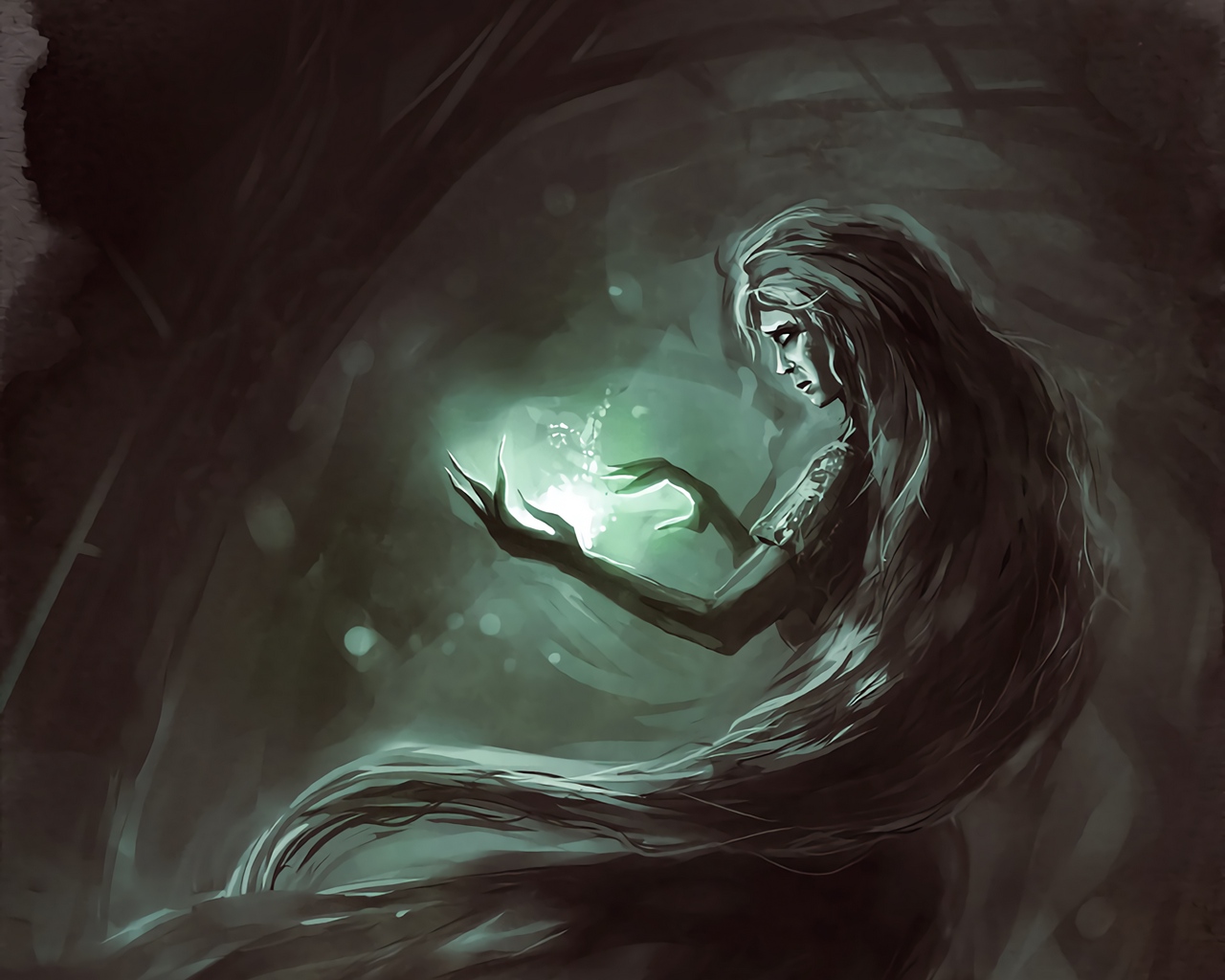 Wallpaper Magician, Art, Magic, Dark, Girl - Magic Background Iphone - HD Wallpaper 