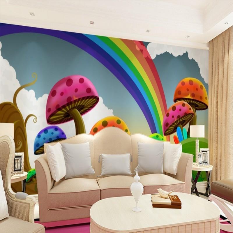 Mushroom Rainbow - HD Wallpaper 