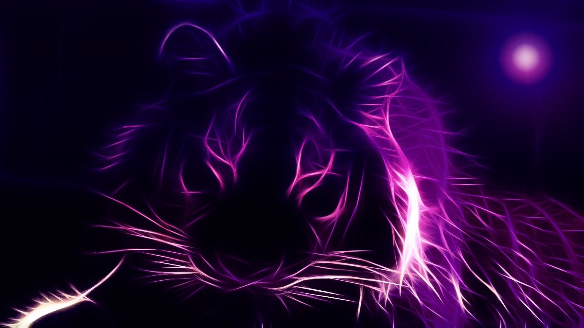 Neon Flame Energy Abstract Lightning Motion Bright - Fractal Animals - HD Wallpaper 