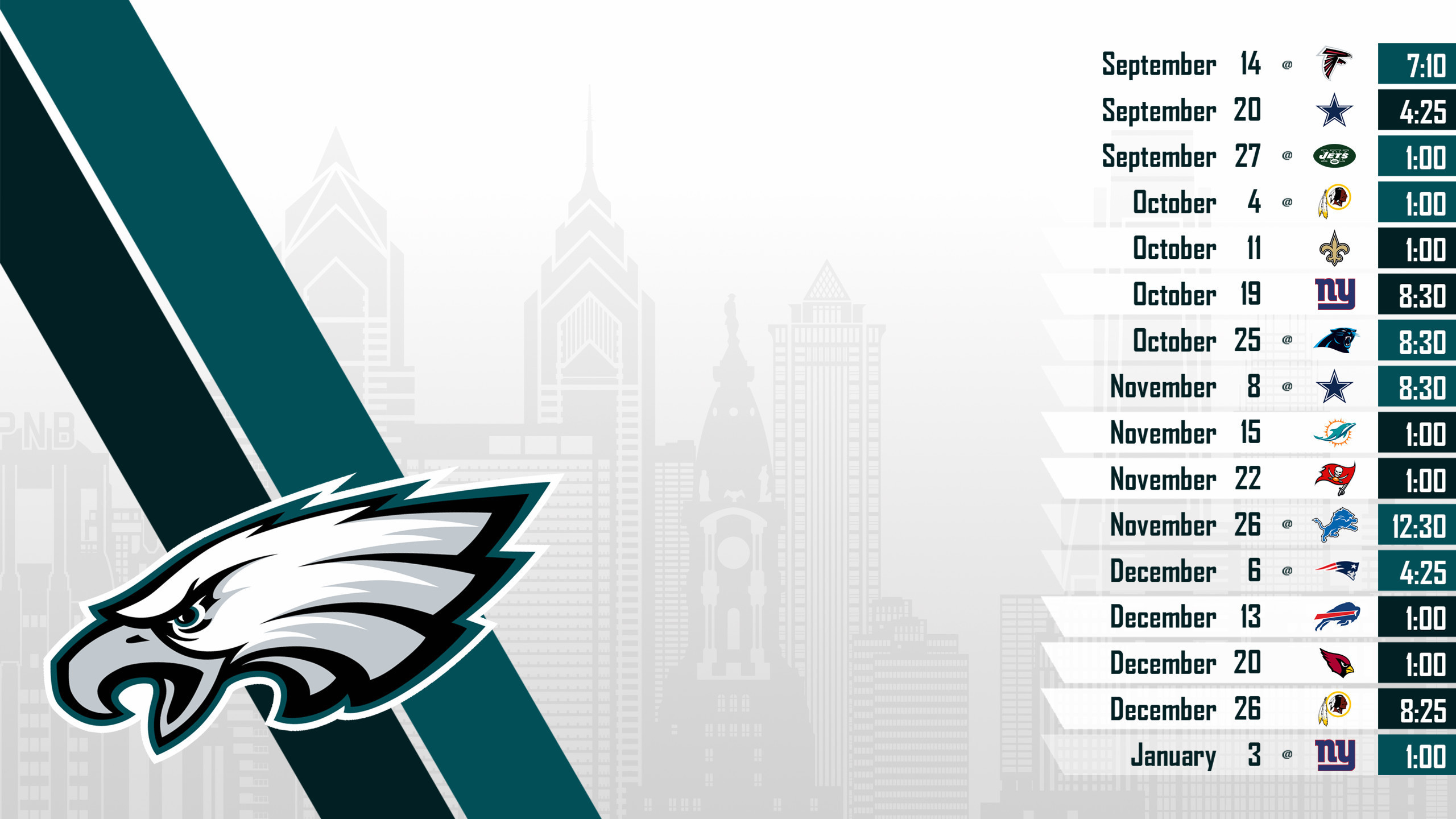 Wallpaper Reddit Philadelphia Eagles Schedule 2018 19 2560x1440