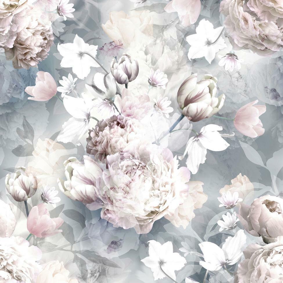 Blush Pink And Grey Floral 975x975 Wallpaper teahub.io