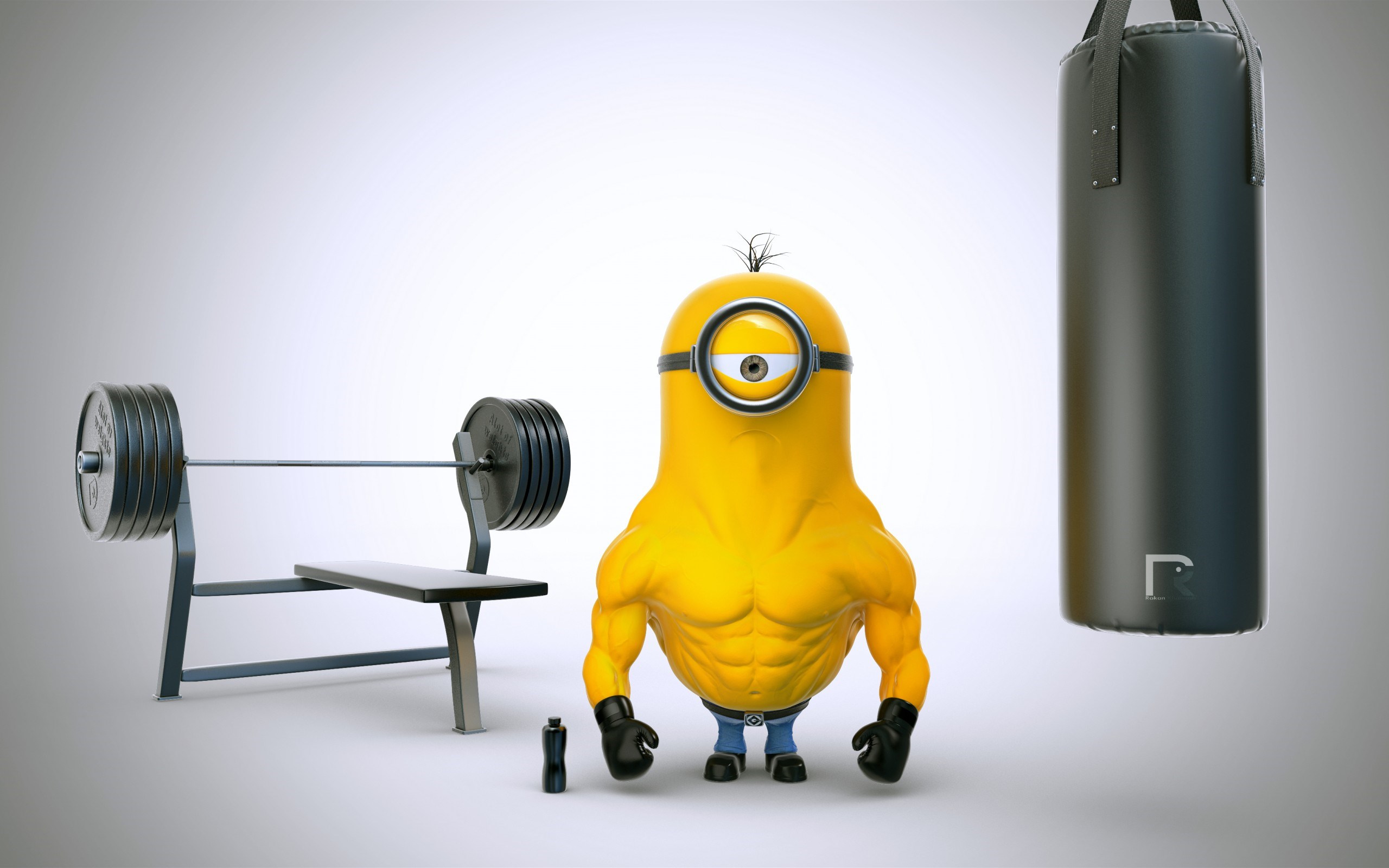 Bodybuilding Minion - HD Wallpaper 