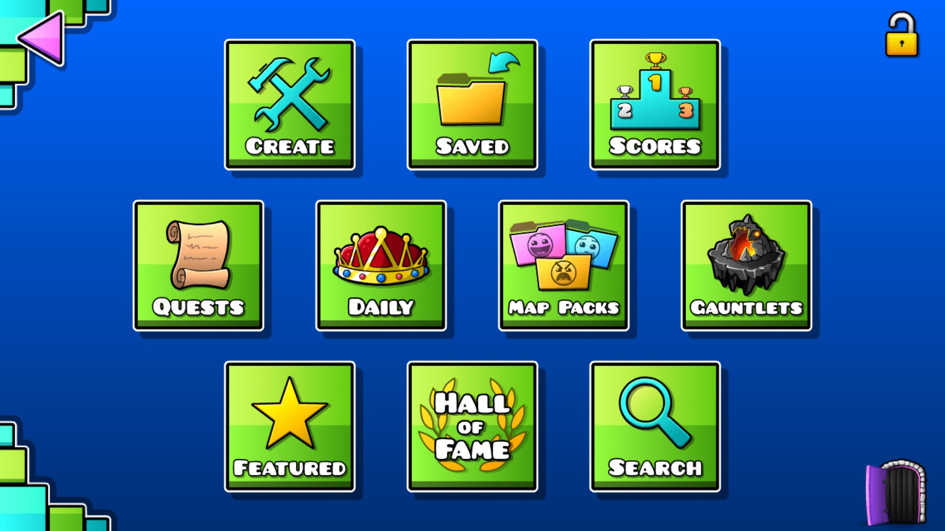 Geometry Dash Icon Screen - HD Wallpaper 