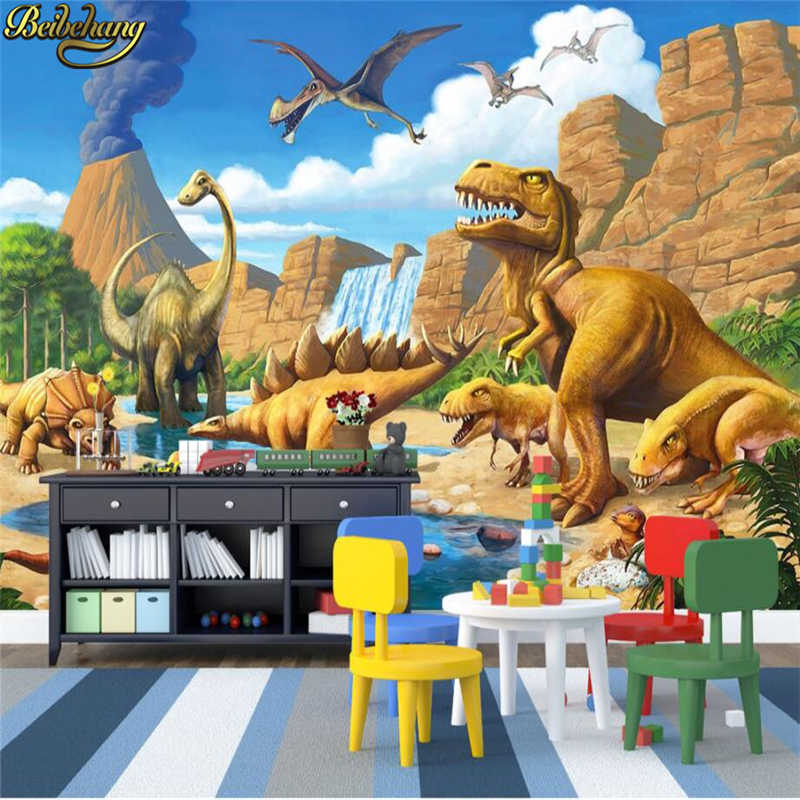 Beibehang Custom Photo Papel De Parede 3d Minions Forest - Papel De Parede Dinossauro Desenho - HD Wallpaper 