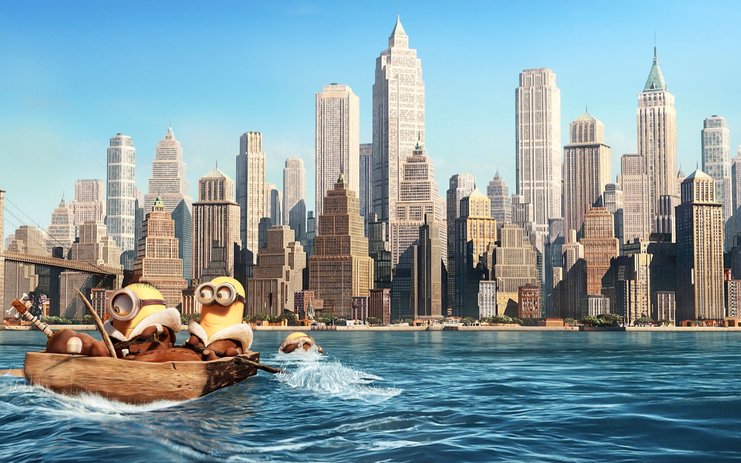 Minions In New York - HD Wallpaper 