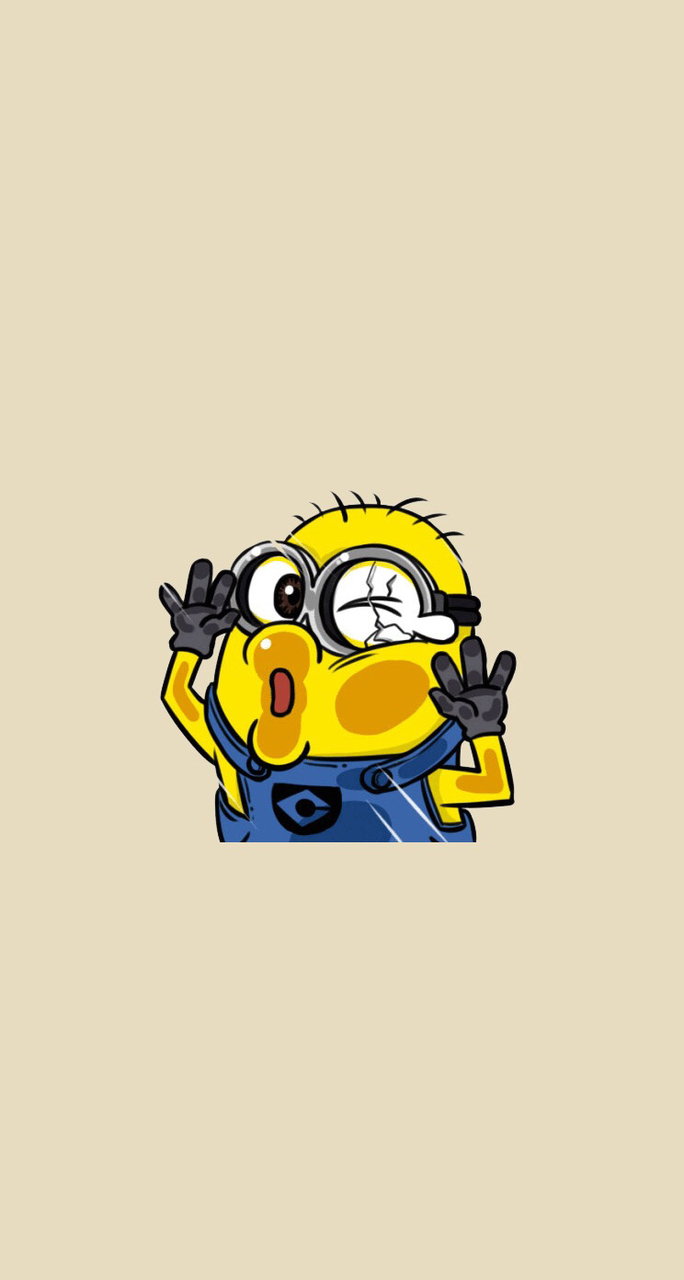 Minions, Wallpaper, And Yellow Image - Face Pressed Against Glass Cartoon -  684x1280 Wallpaper 
