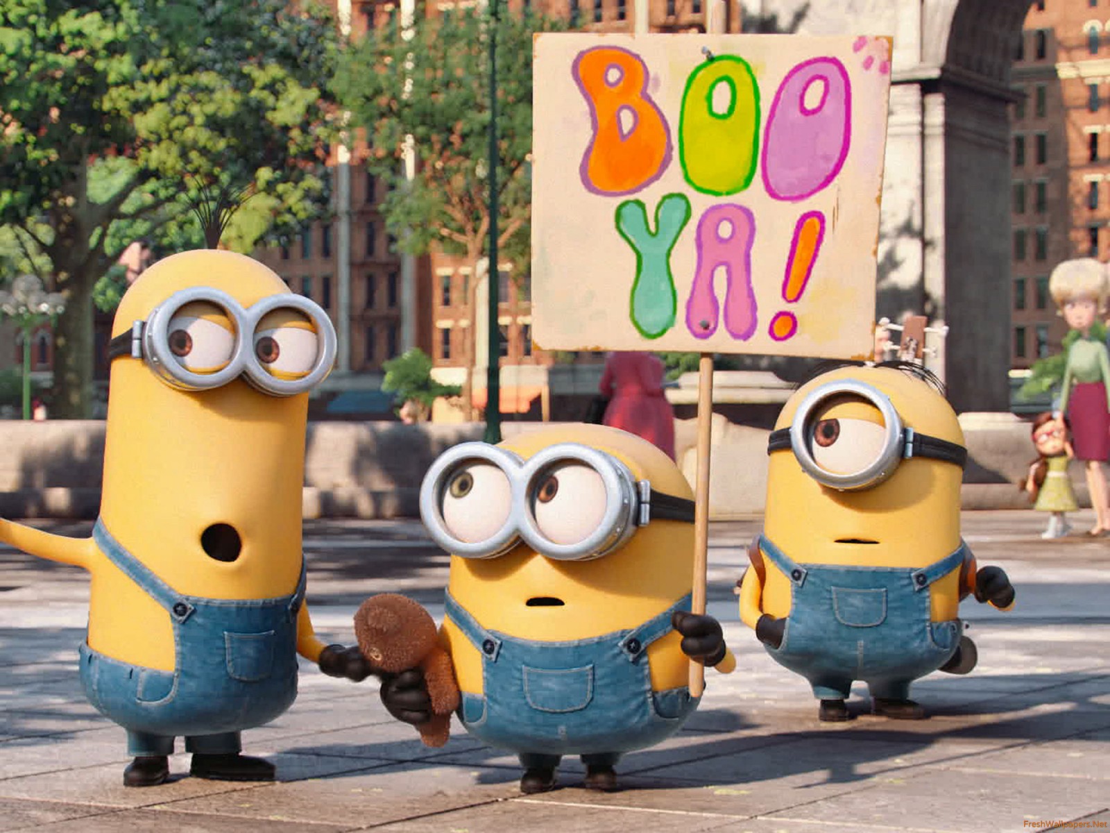 Minions Bob Kevin Stuart Hq 1600x10 Wallpaper Teahub Io