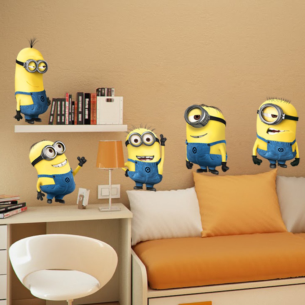 Minions Cartoon Wall Sticker - HD Wallpaper 