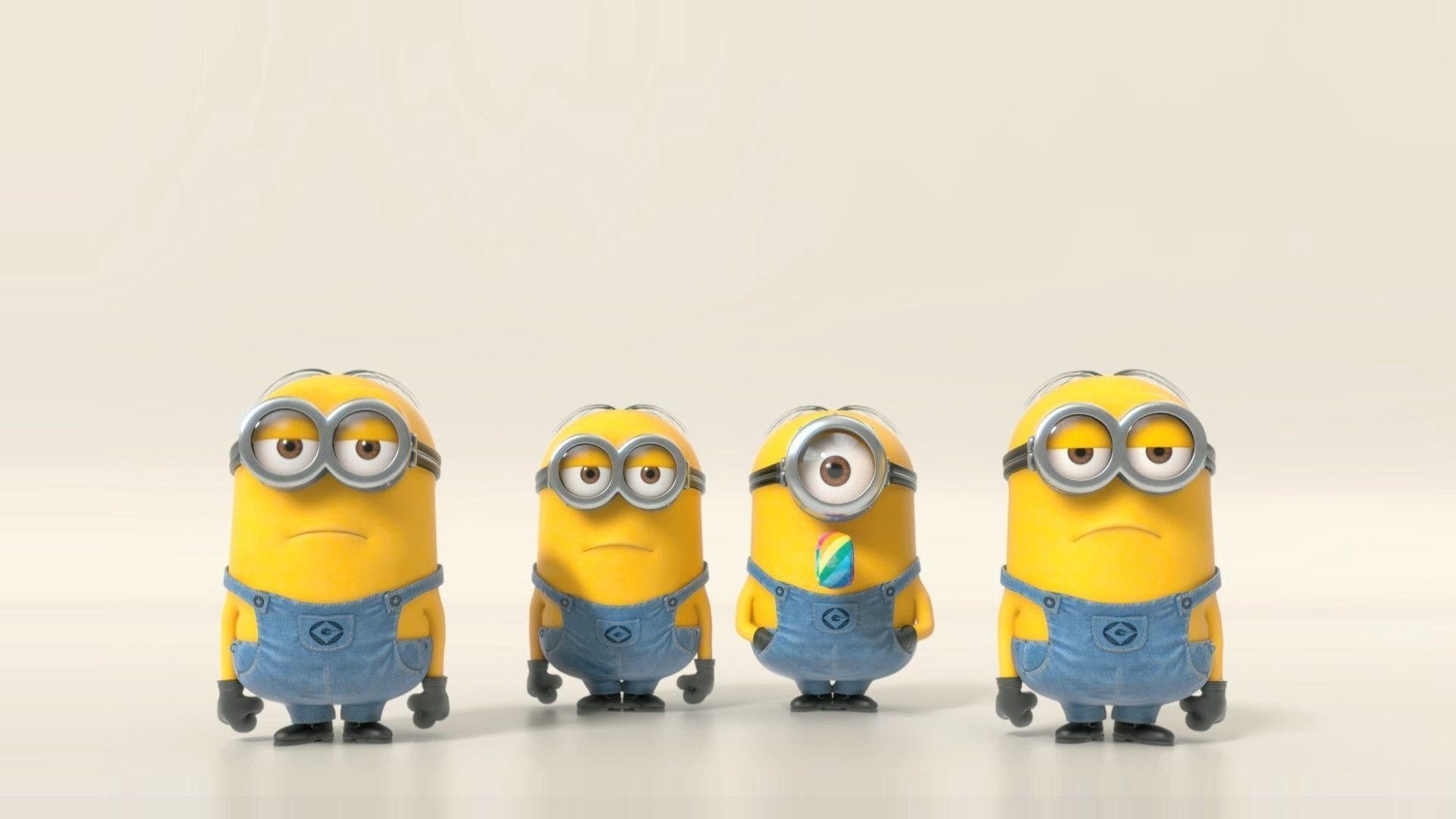 Dispicable Me Minions Mobile Phones Wallpapers Free - 4 Minions Images Hd -  1920x1080 Wallpaper 