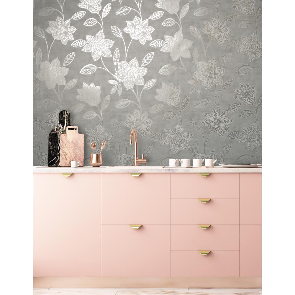 Fiorella Rose Gold Grey - HD Wallpaper 