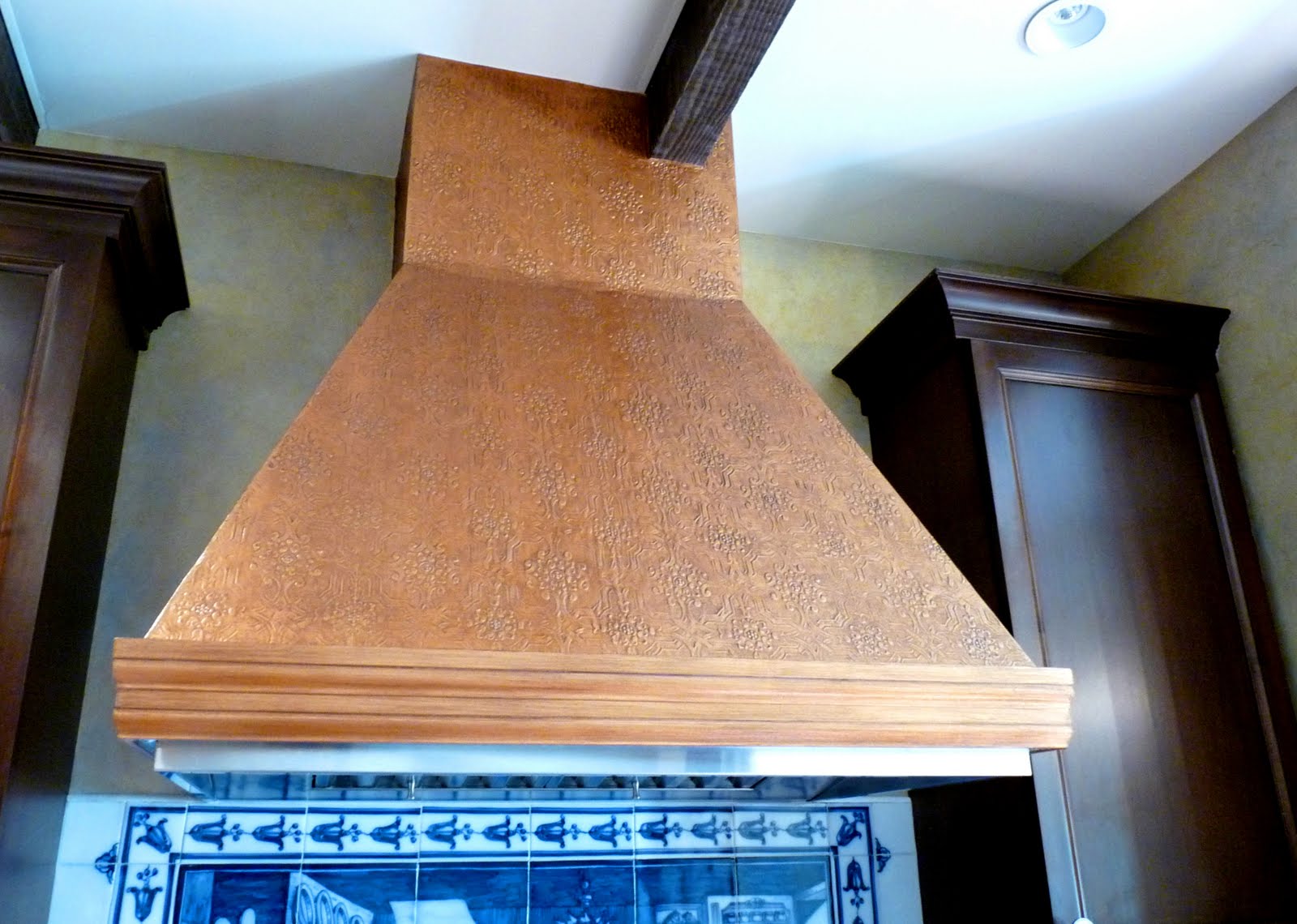 I Covered The Hood Range In Anaglypta, An Embossed, - Plywood - HD Wallpaper 