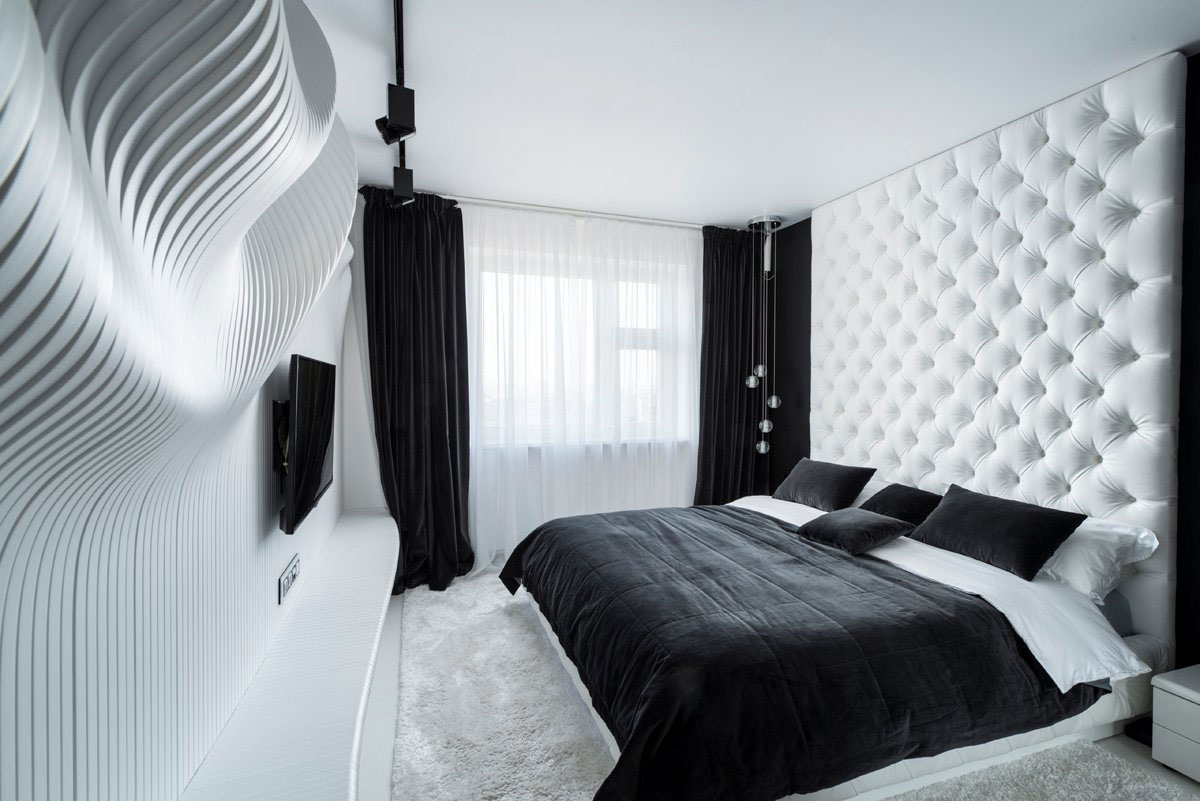 Beautiful Bedroom Black And White - HD Wallpaper 