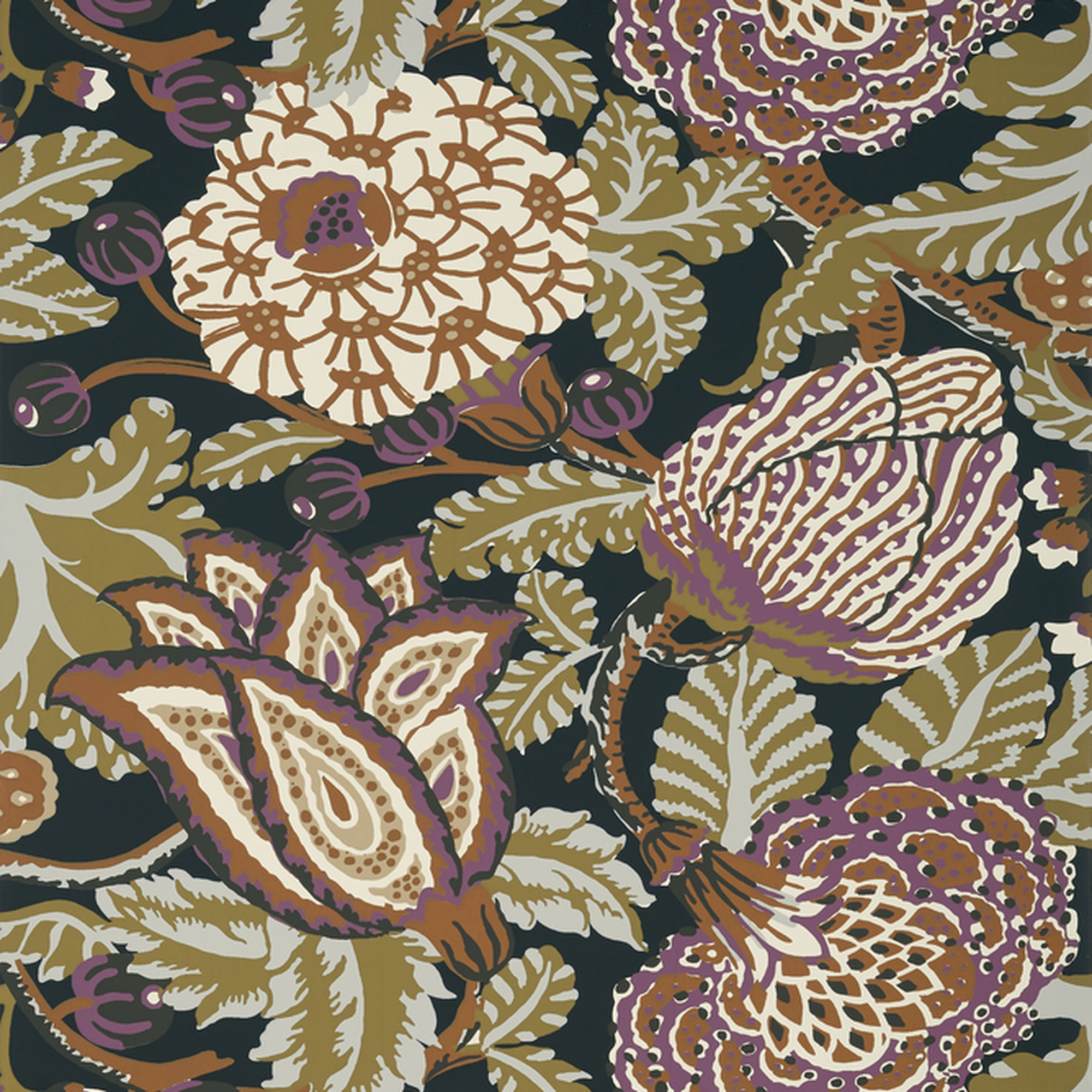 Plum Damask Wallpaper - HD Wallpaper 
