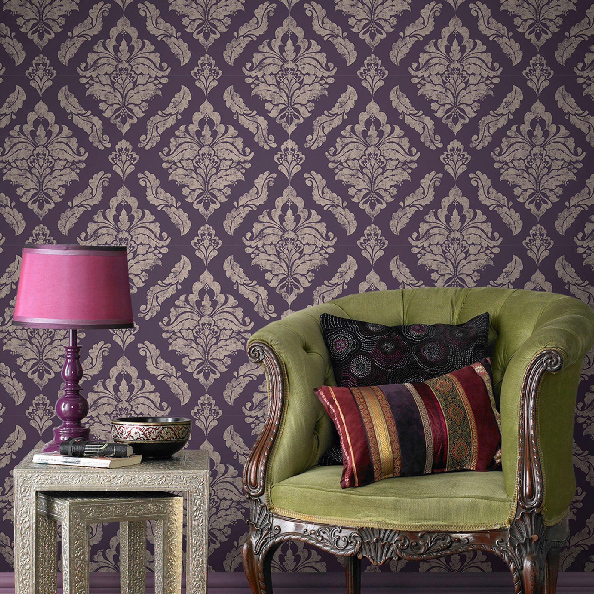 Muro Viola A Righe - HD Wallpaper 