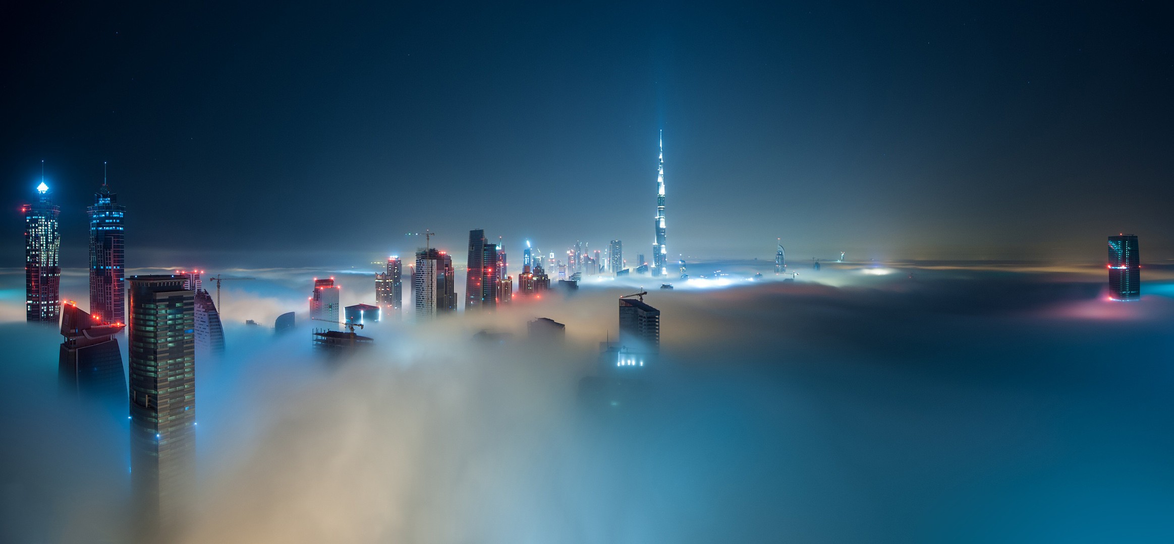 Dubai Fog Night - HD Wallpaper 