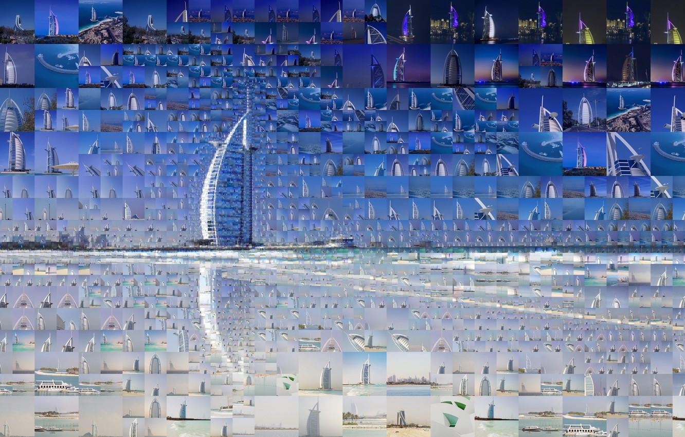Photo Wallpaper Collage, Dubai, Uae, Burj Al Arab - Оаэ Коллаж - HD Wallpaper 