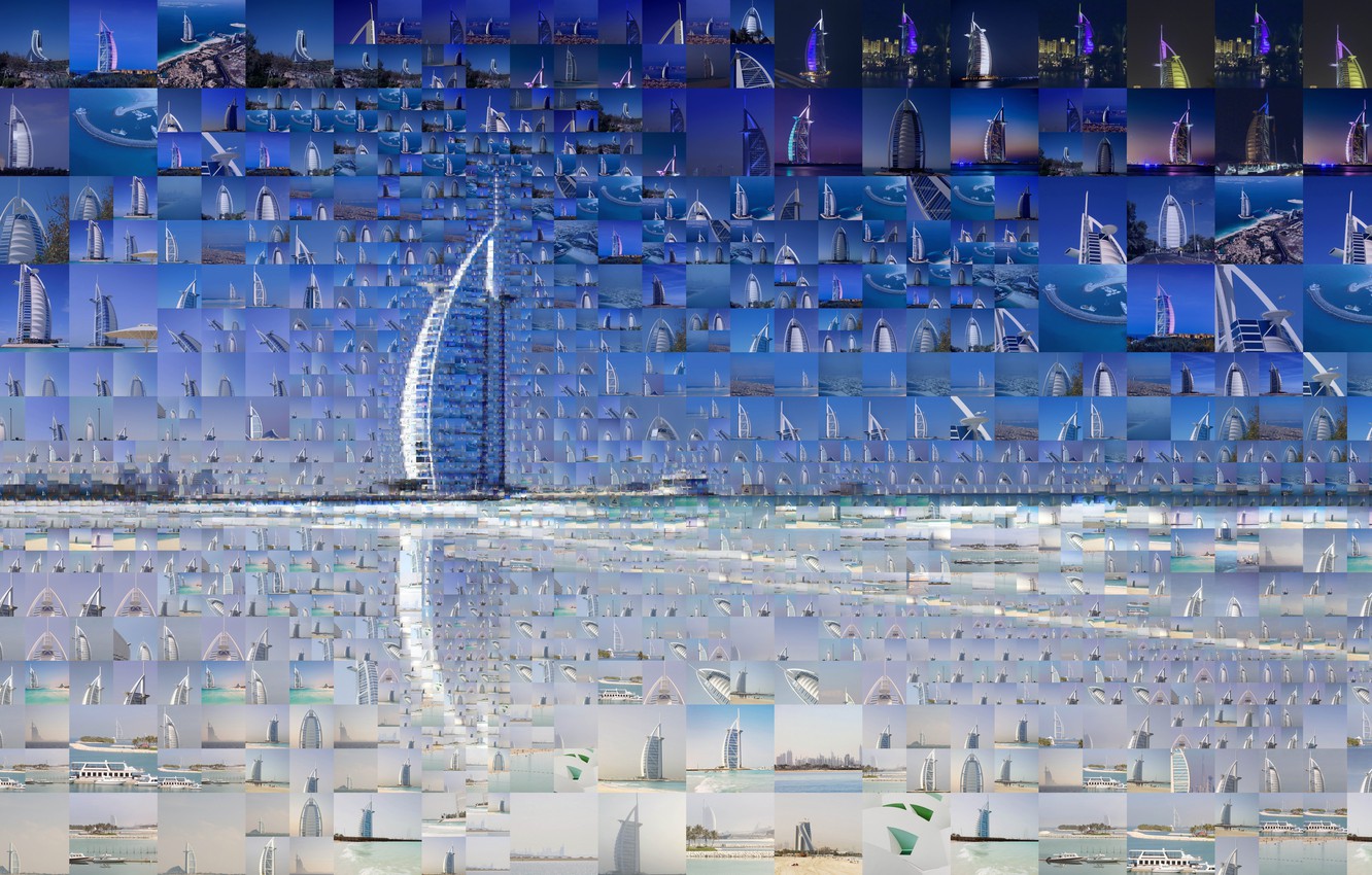 Photo Wallpaper Collage, Dubai, Uae, Burj Al Arab - Оаэ Коллаж - HD Wallpaper 