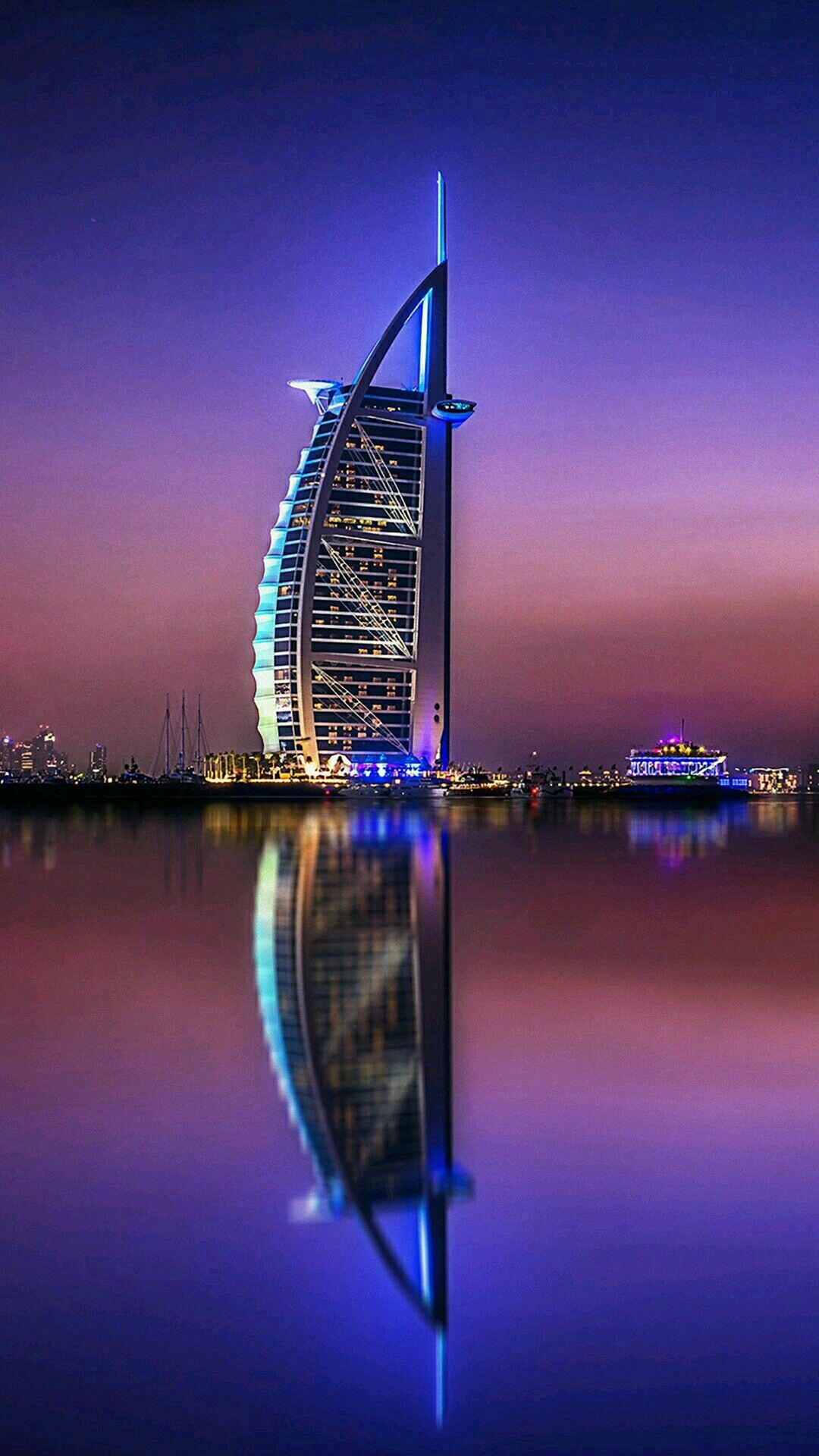 Art Digital Picture Image Photo Wallpaper Jpg Desktop - Burj Al Arab At  Night - 1080x1920 Wallpaper 
