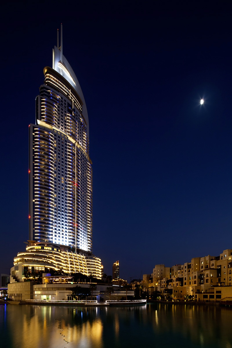 City Dubai Hotel Architecture Cityscape Building Skyscraper - The Address Downtown Burj Dubai - HD Wallpaper 