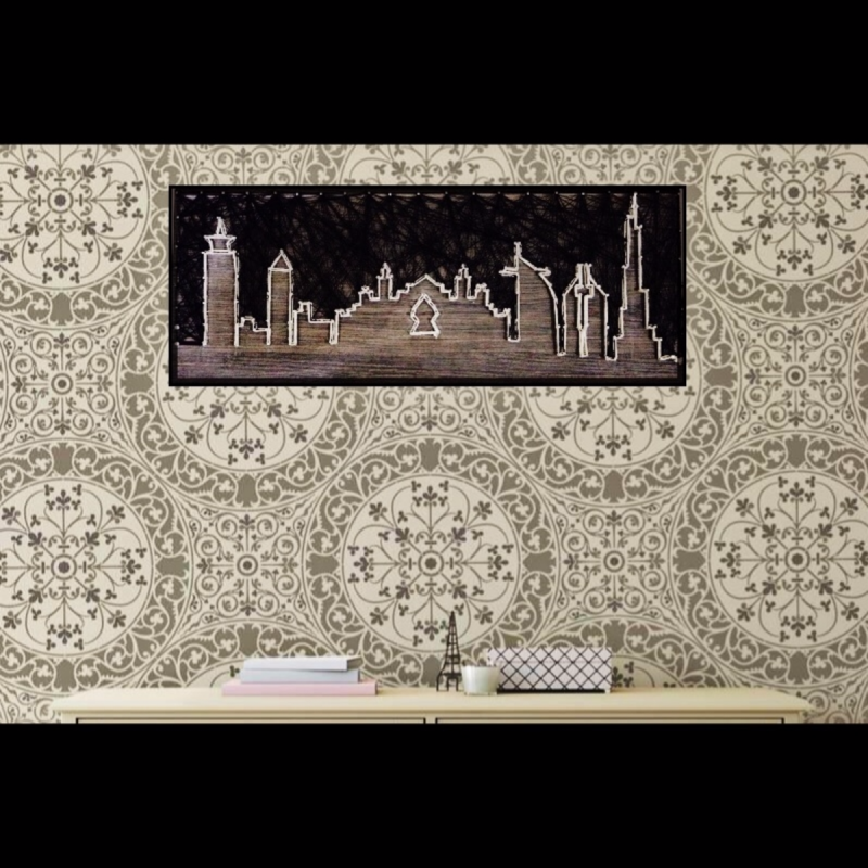 Skyline Dubai String Art - HD Wallpaper 