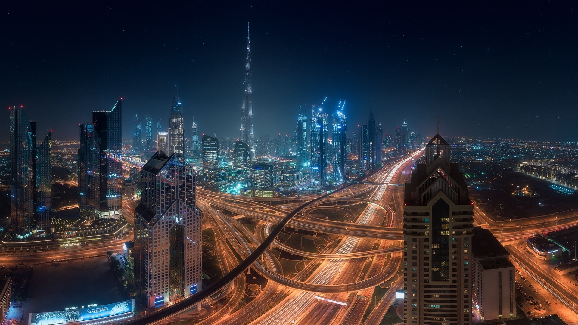 Wallpaper Beautiful Dubai, City Night, Skyscrapers, - Dubai Javier De La Torre 500px - HD Wallpaper 