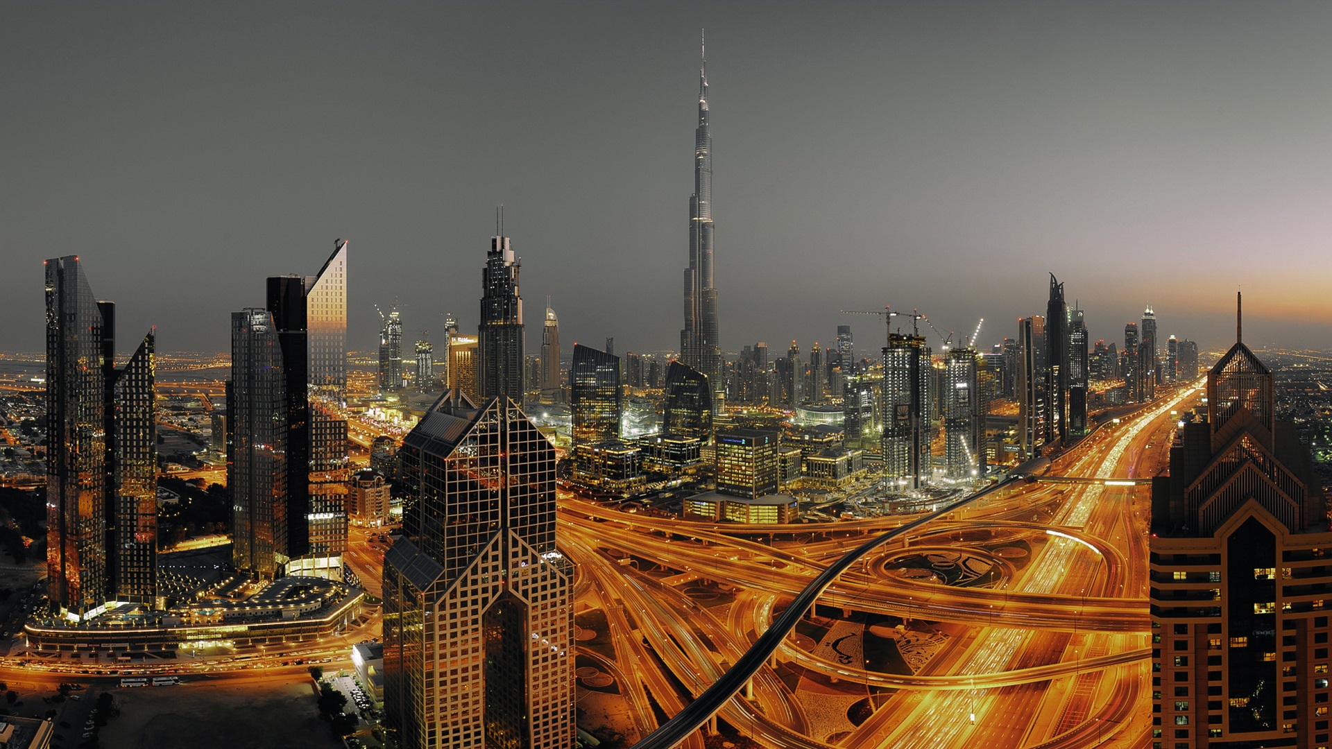 Wallpaper Dubai, Uae, Urban, Skyscraper, Lights, Roads - Dubai 2k - HD Wallpaper 