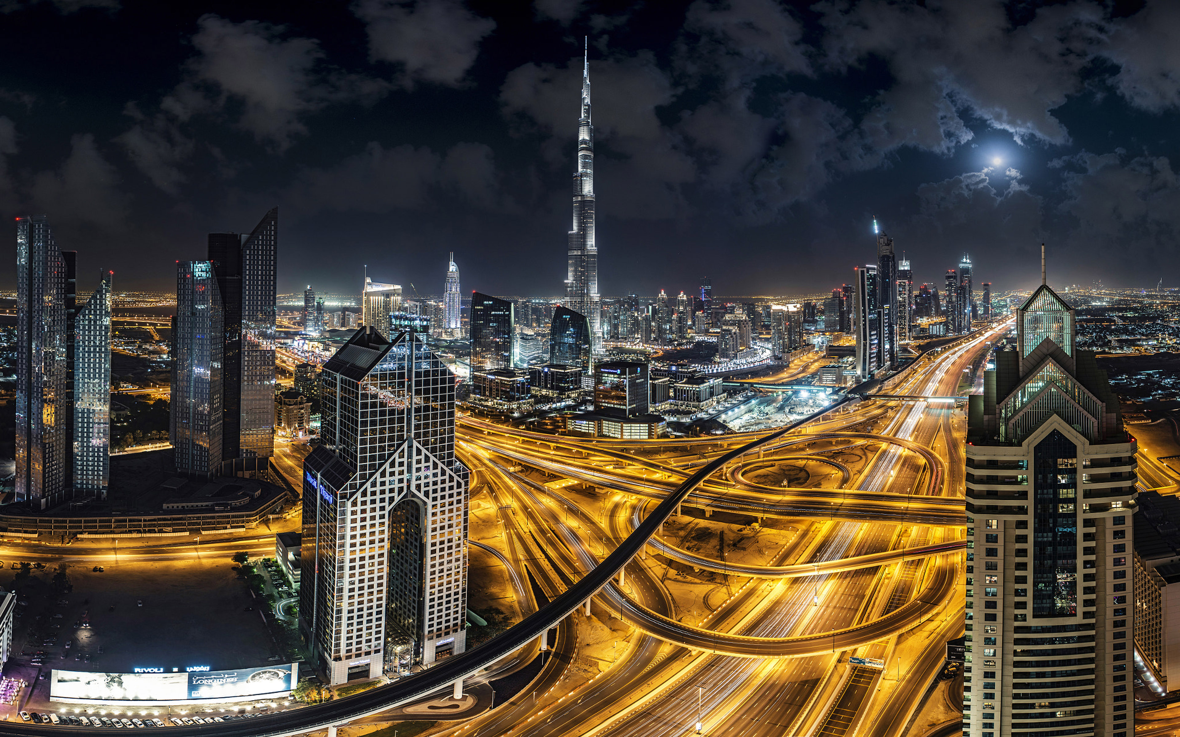 Dubai Night Wallpaper 4k - HD Wallpaper 