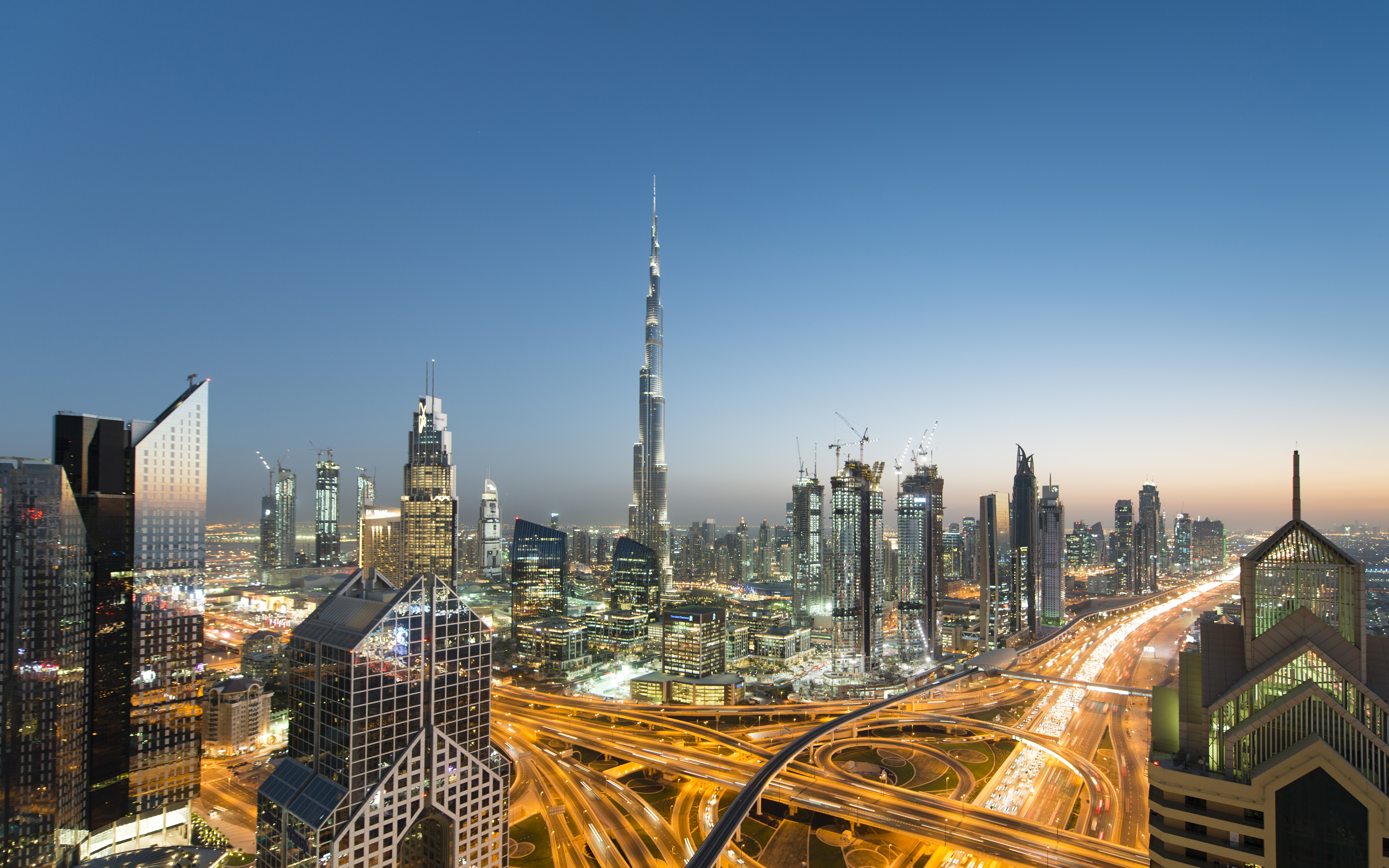 Burj Khalifa, 4k, Sunset, Modern Buildings, Uae, Skyscrapers, - Gevora  Hotel Dubai Plan - 3840x2400 Wallpaper 