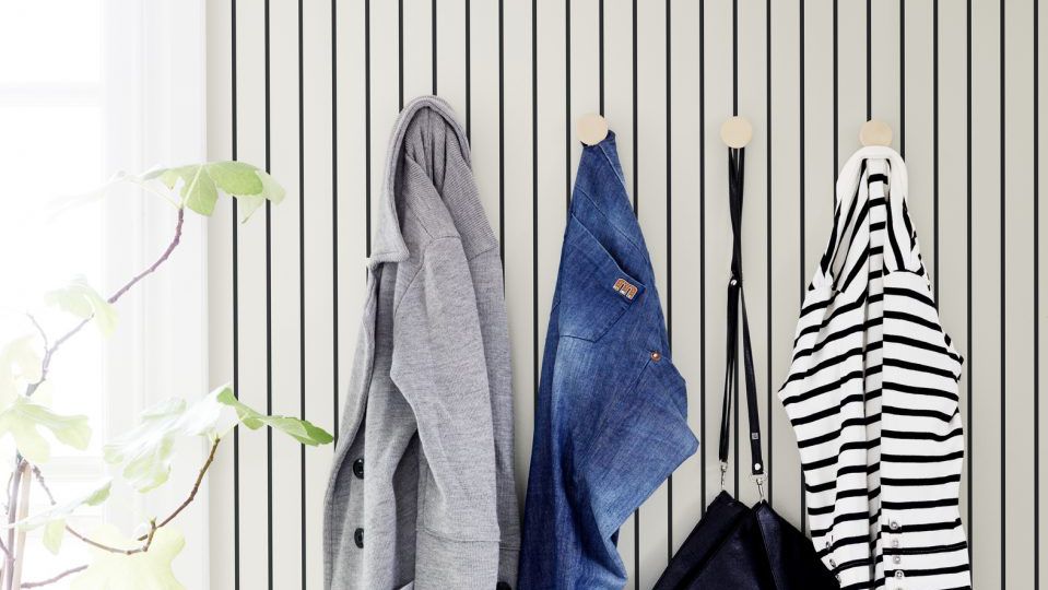 Tapet Hvid Med Blå Striber - HD Wallpaper 