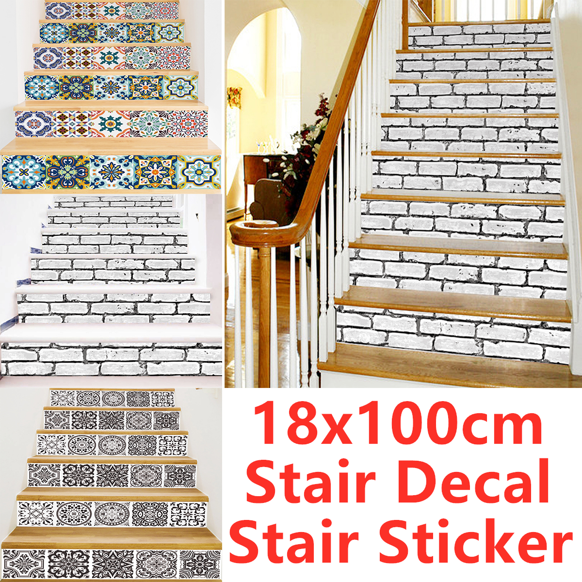 Stair Stickers Bricks - HD Wallpaper 