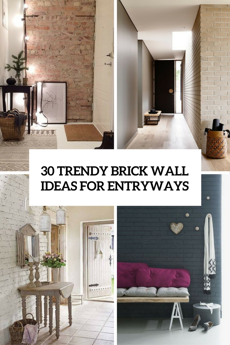 Trendy Brick Wall Ideas For Entryways Cover - Entryway Ideas With Brick Walls - HD Wallpaper 