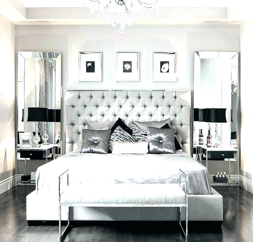 White And Silver Master Bedroom - HD Wallpaper 