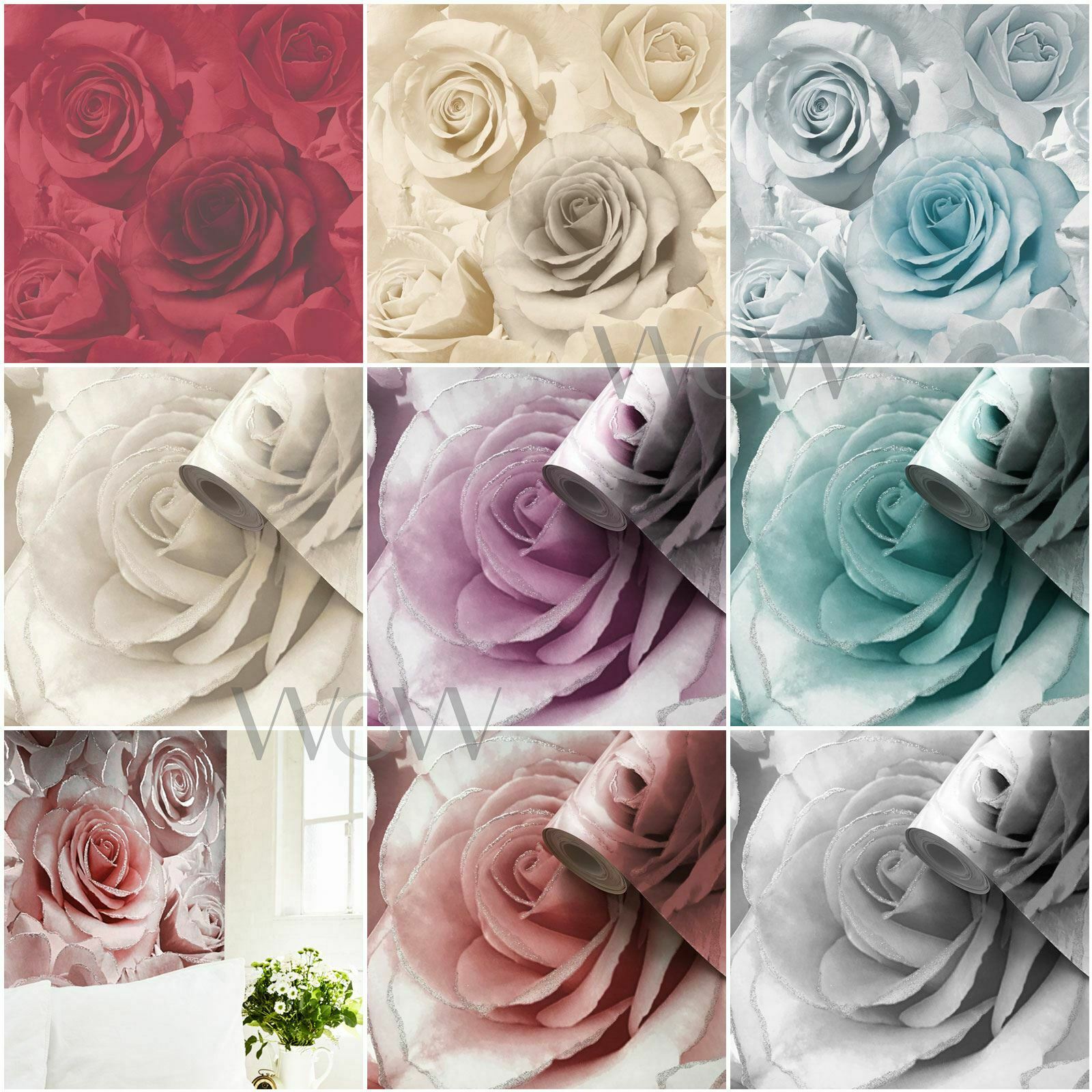 Rose Wallpaper Grey Glitter - HD Wallpaper 