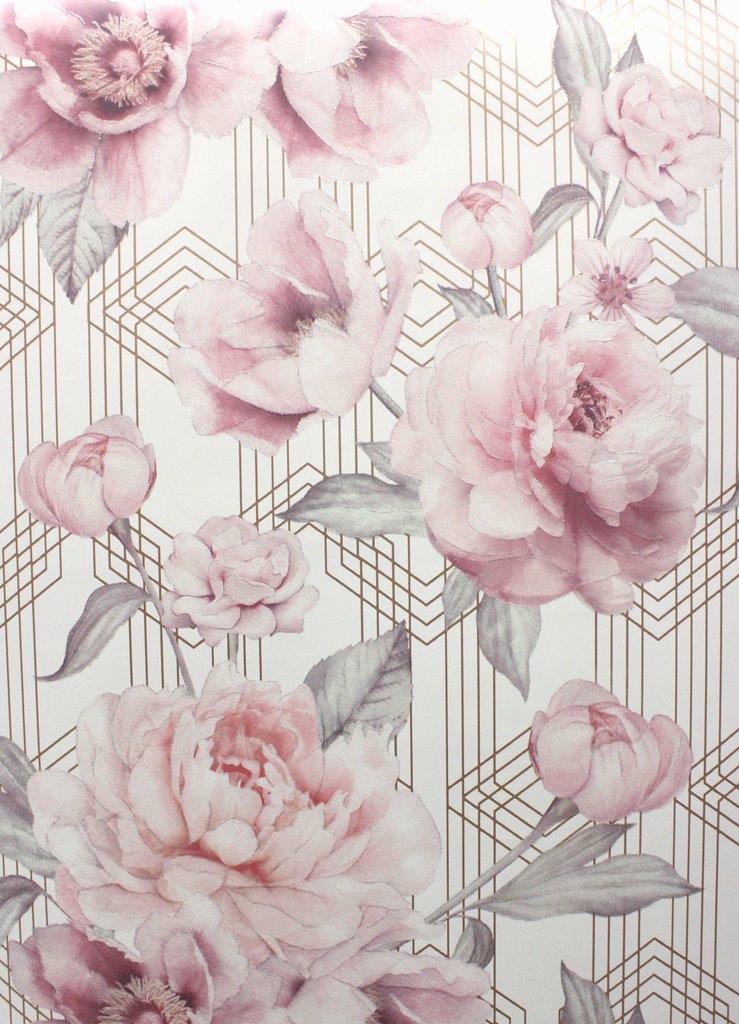 Rose Gold Background Floral - HD Wallpaper 