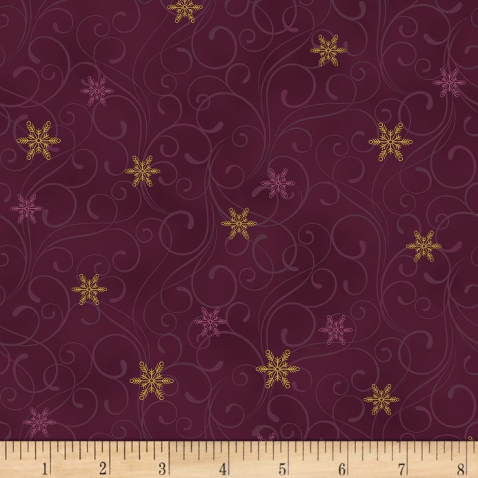 Stoffabric Denmark Sparkle Metallic Scroll With Snowflake - Wallpaper - HD Wallpaper 