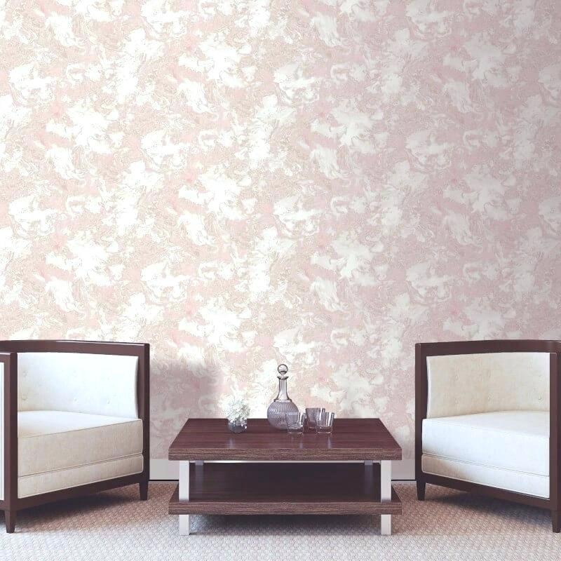 Glitter Wallpaper For Bedroom Rose Gold Glitter Wallpaper - Marble Effect Wallpaper Living Room - HD Wallpaper 