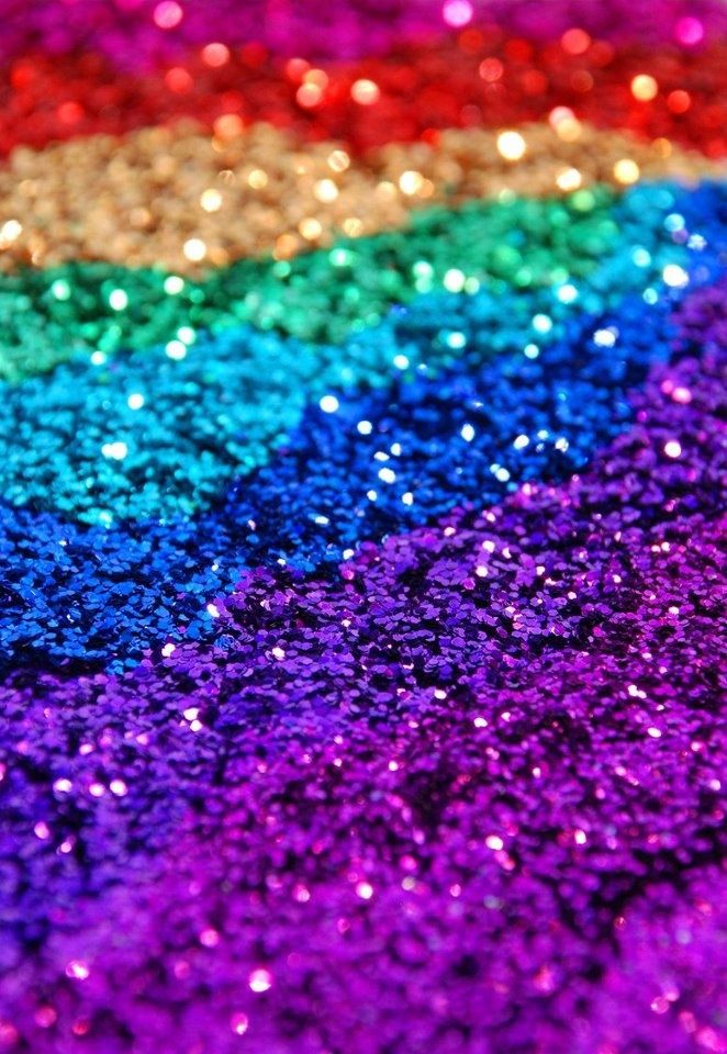 Rainbow Glitter - HD Wallpaper 