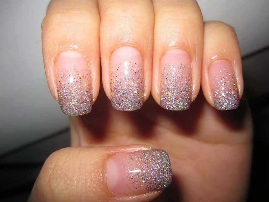 Colorful Sparkle Glitter Ombre Nail Art - Ombre Nail Art Glitter - HD Wallpaper 