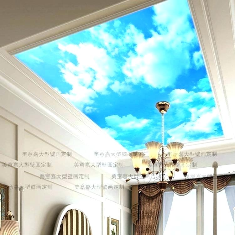 Sky Ceiling Wallpaper Sky Ceiling Mural Roof Ceiling - Hall Modern Ceiling Pup Design - HD Wallpaper 