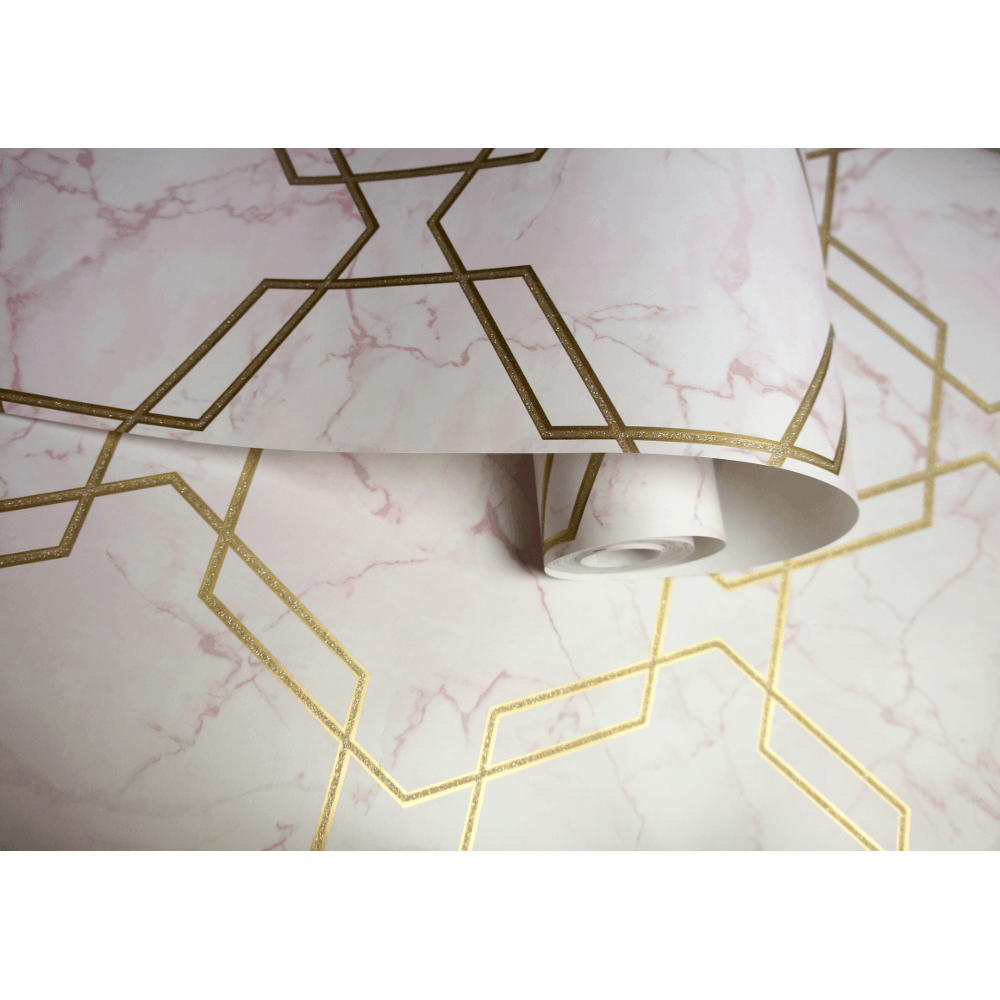 Tapeta Geometryczna Różowa - HD Wallpaper 