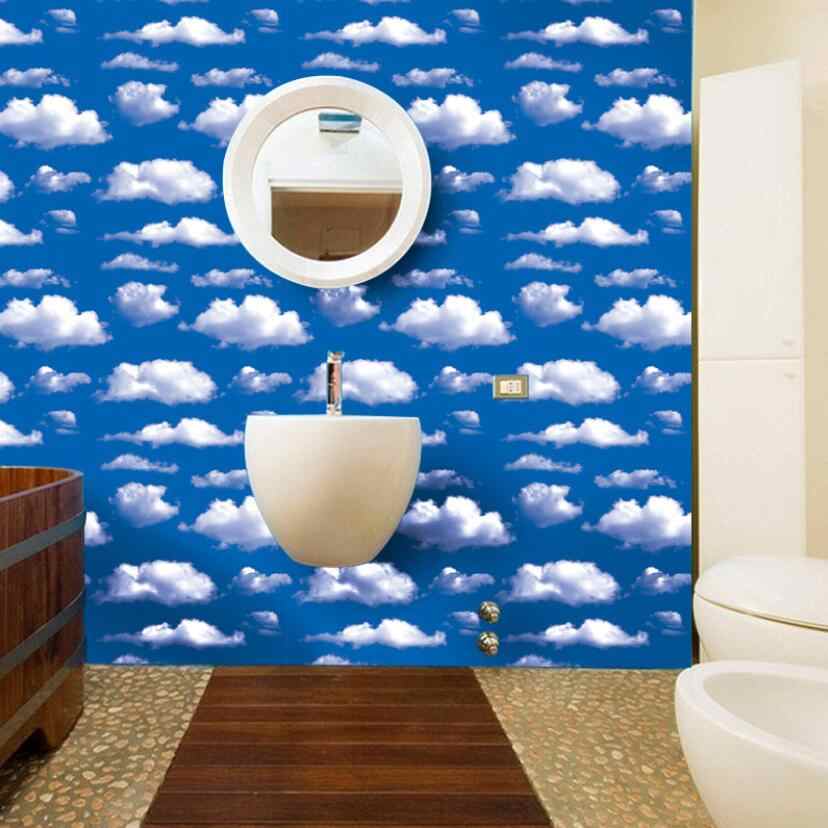 3d Blue Sky White Cloud Wall Paper Diy Furniture Ceiling - Wallpaper - HD Wallpaper 