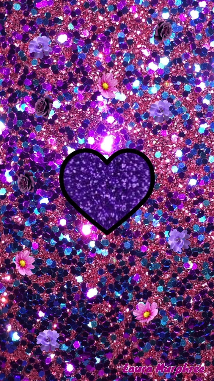 Glitter, Phone, And Sparkle Image - Heart - HD Wallpaper 