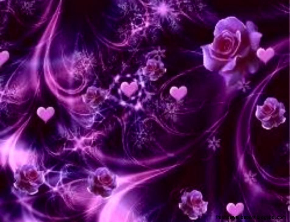 Free Screensavers Free Screensavers 13 Wallpapercanyon - Black Background And Purple Roses - HD Wallpaper 