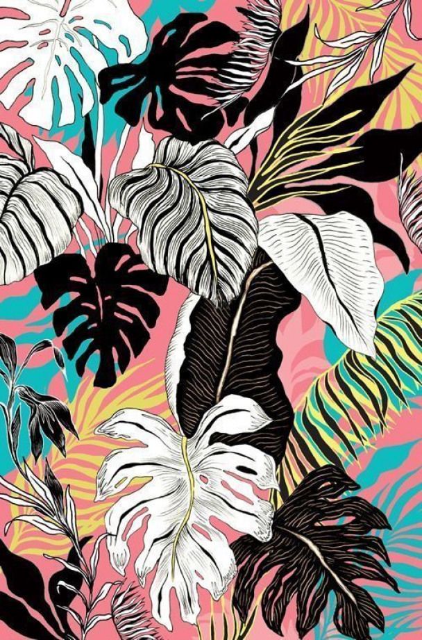 Tropical Iphone Wallpaper Pattern - HD Wallpaper 