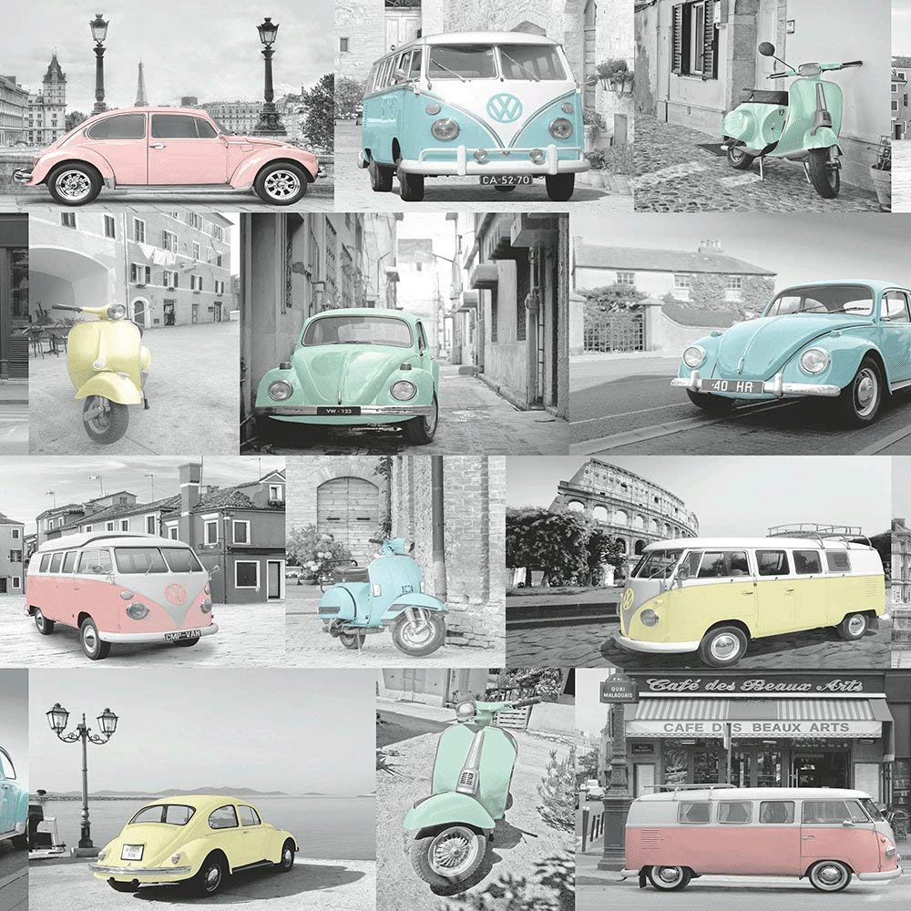 Grey Blue Pink Yellow - HD Wallpaper 