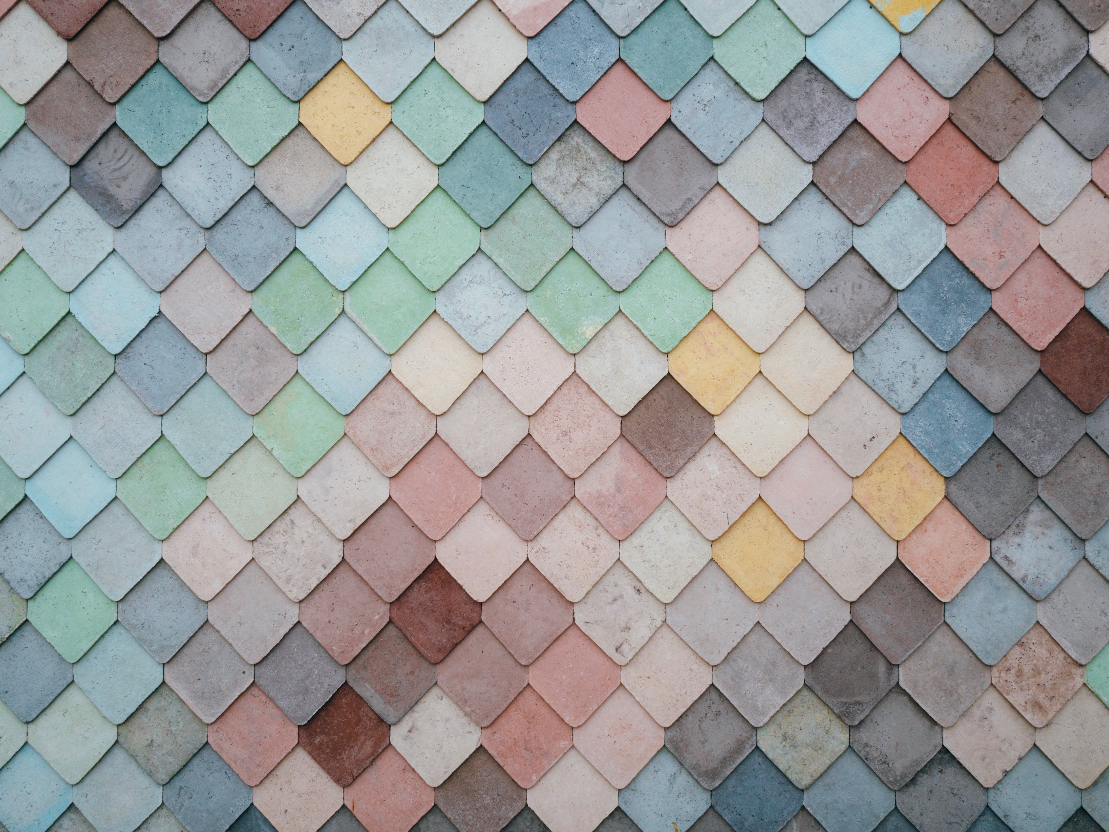 Multicolored Wall Tiles, Pattern, Pastel, Mosaic, Colour, - HD Wallpaper 