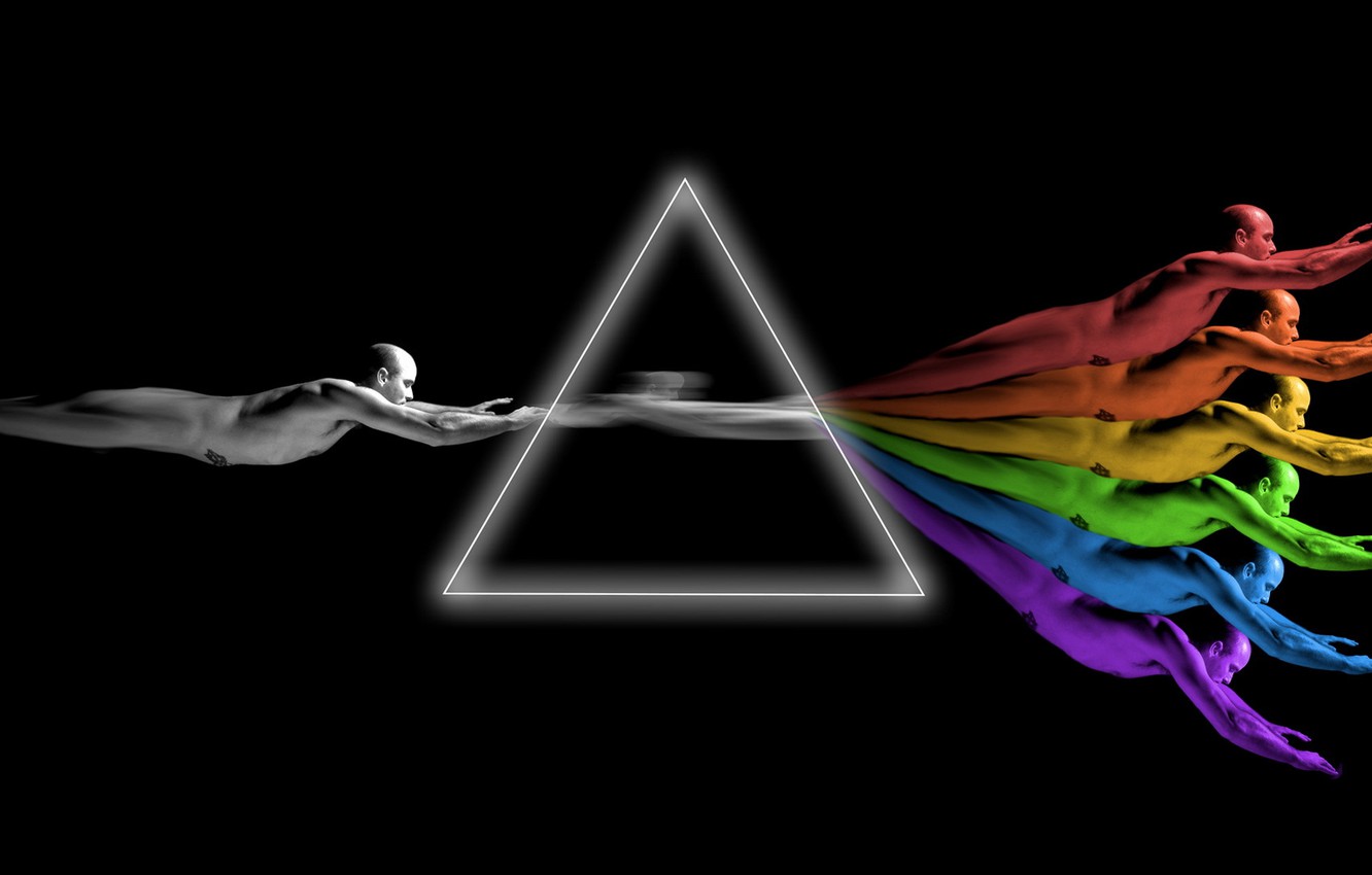 Photo Wallpaper People, Color, Prism - People In Prism - HD Wallpaper 